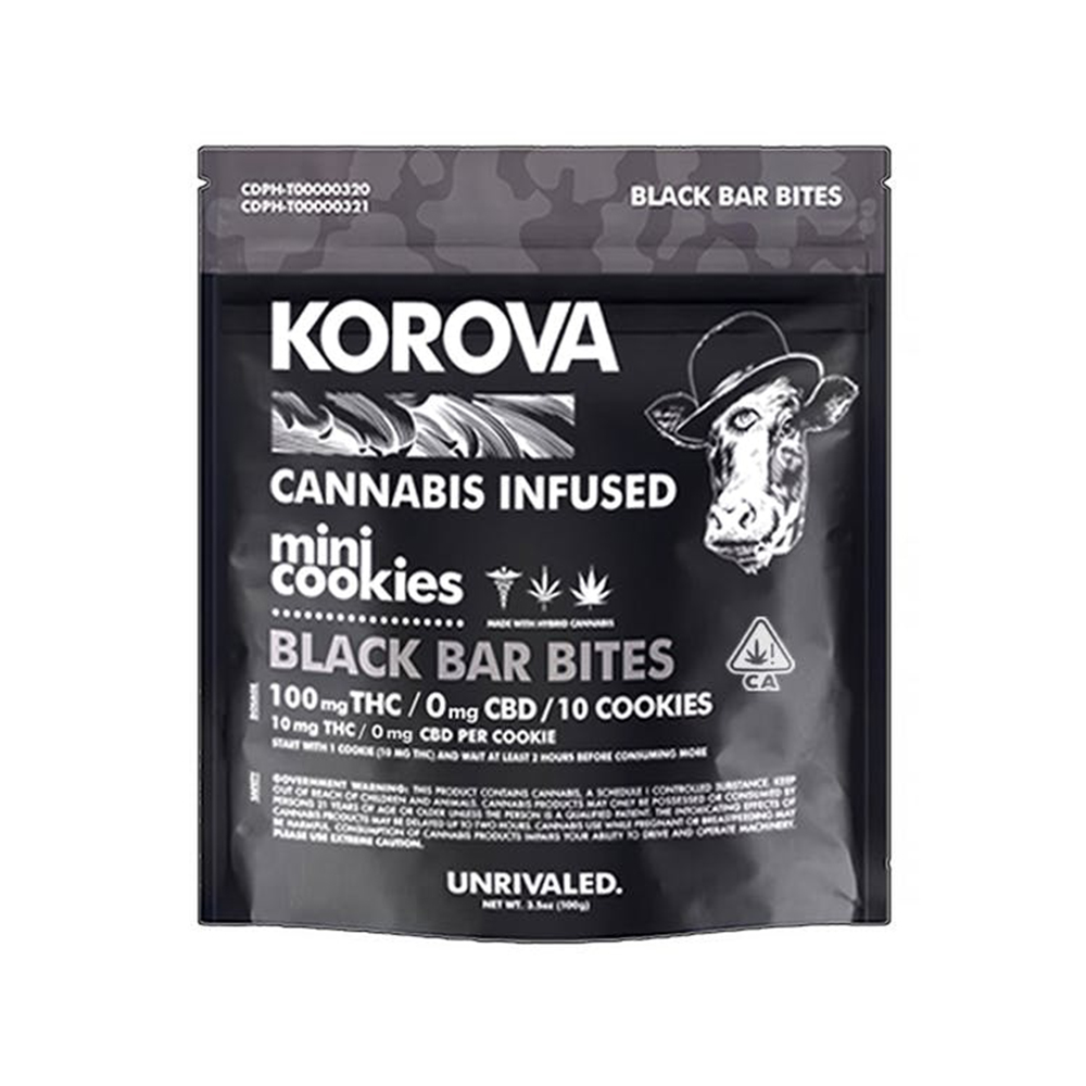 Korova Black Bar Bites Marijuana Edibles Delivery in Los Angeles
