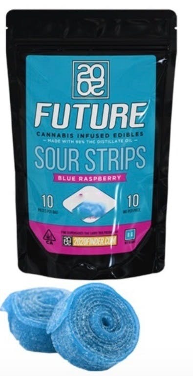 2020 Sour Blue Raspberry Strips 300mg THC delivery in Los Angeles