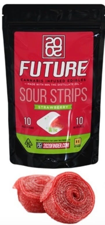Sour Strawberry Strips 1000mg THC delivery in los angeles