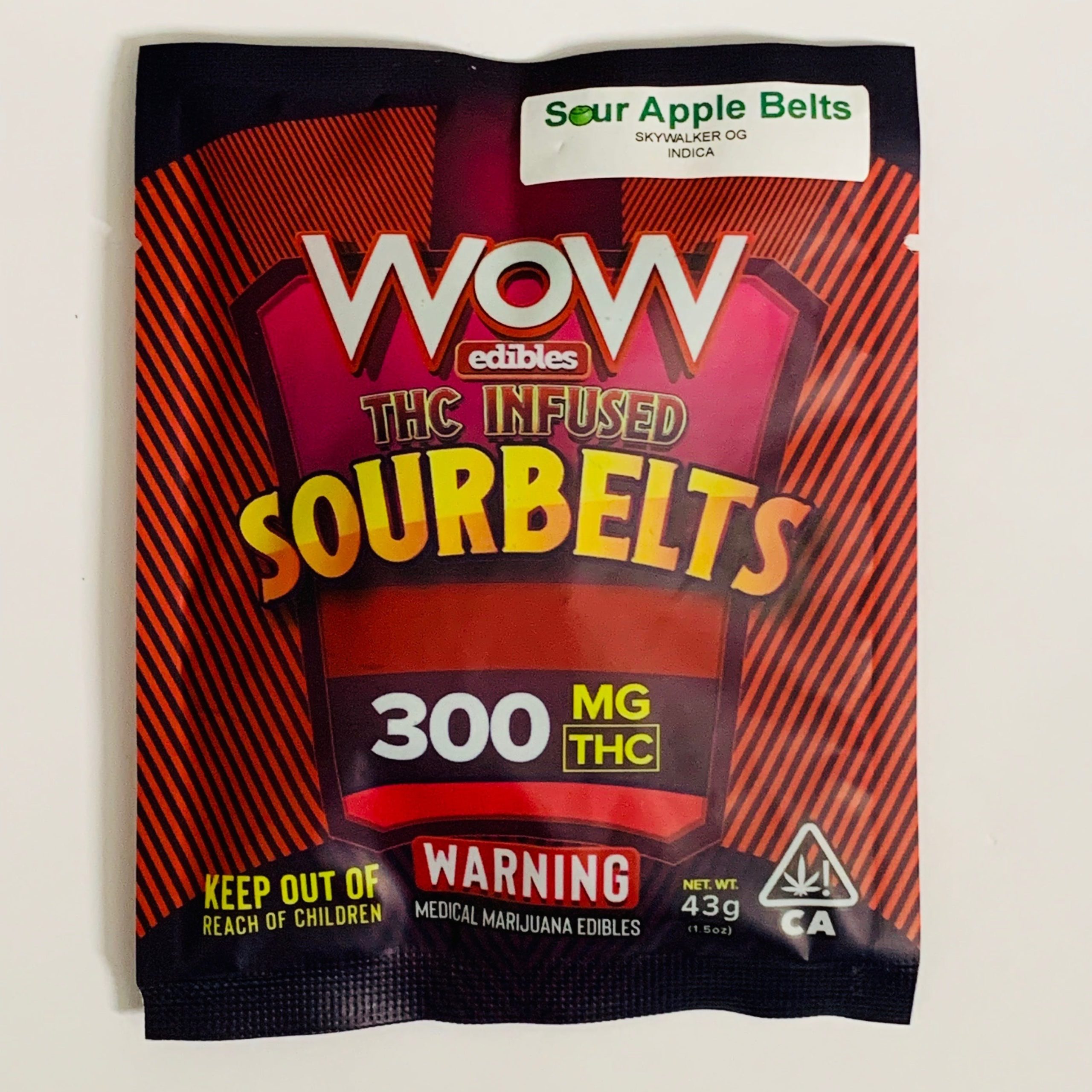 Wow Edibles Sour Wild Cherry Belts delivery in Los Angeles