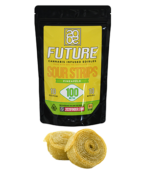 2020 Sour Strips Pineapple 300mg THC delivery in Los Angeles