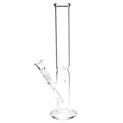 12" Clear Glass Straight Tube Bong