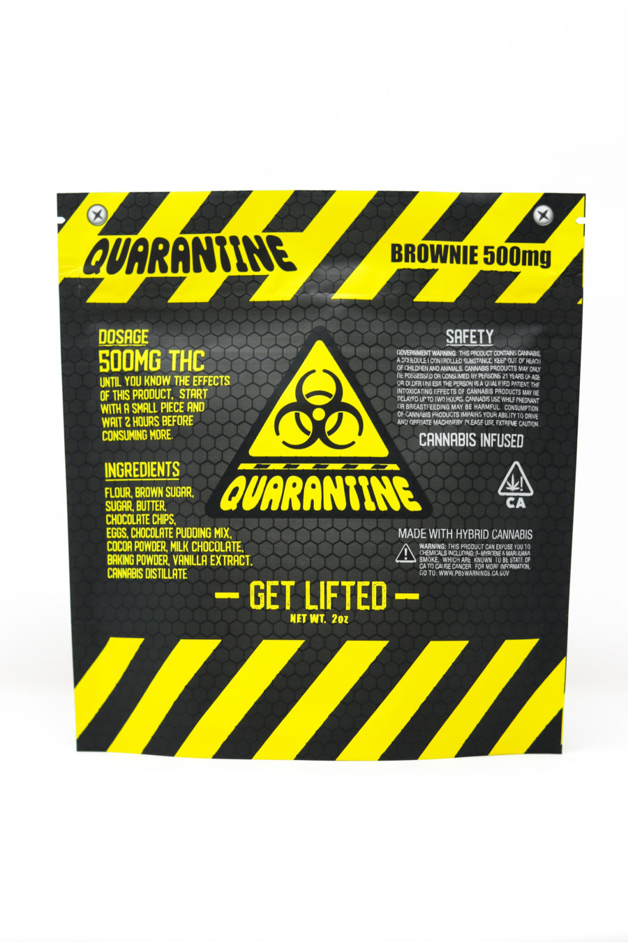 Quarantine 500mg Brownie edibles delivery in los angeles