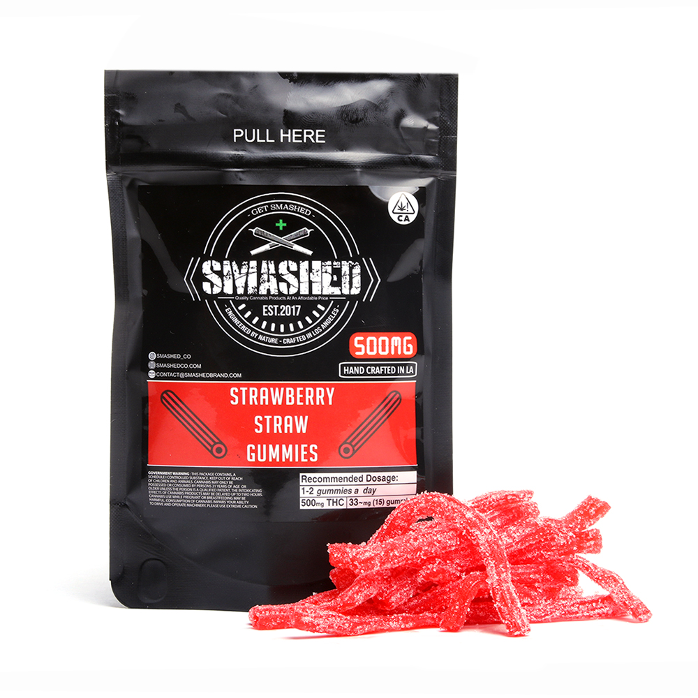 Smashed Strawberry Straw Gummies 500mg delivery in Los Angeles