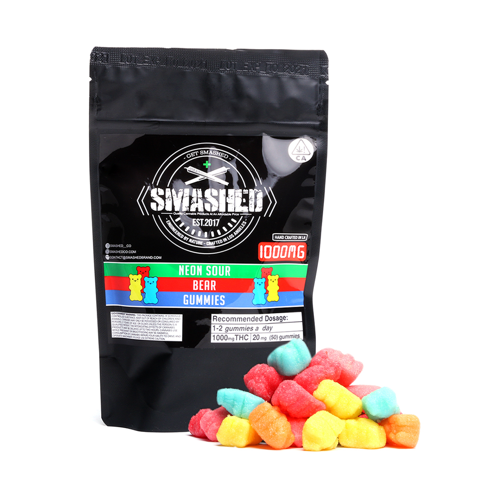 Neon Sour Bear Gummies 1000mg delivery in Los Angeles