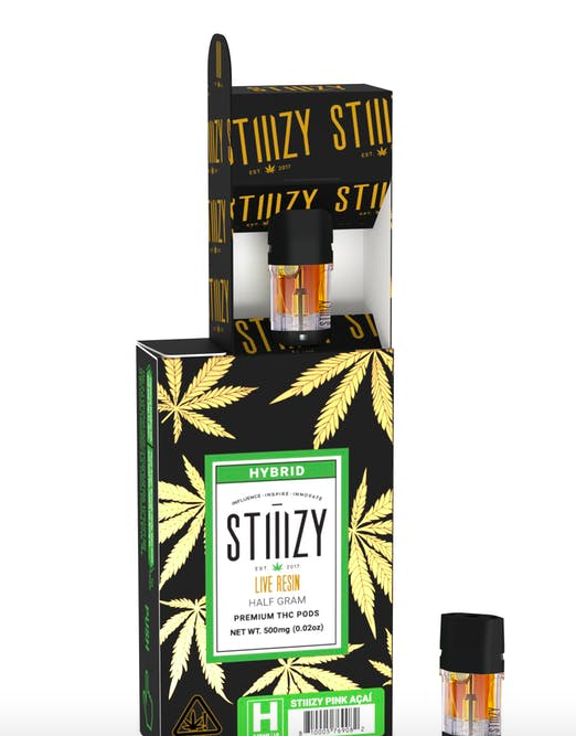 Stiiizy Live Resin Pod Pink Acai .5g Delivery in Los Angeles