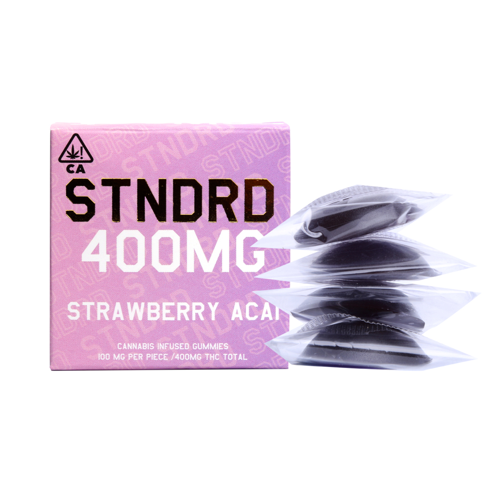 STNDRD Sativa Gummies Strawberry Acai 400mg Delivery in Los Angeles