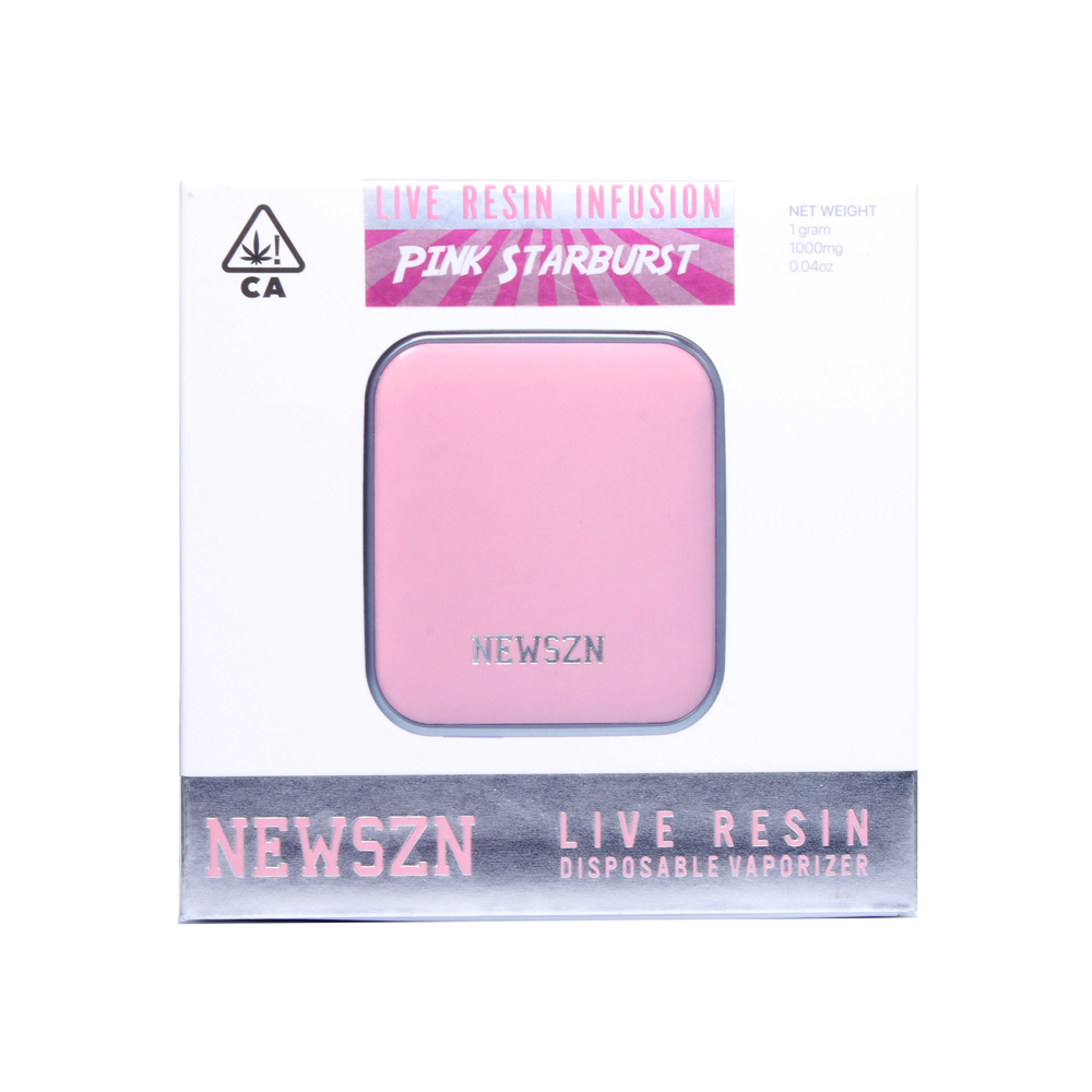 Pink Starburst Live Resin Disposable Vape delivery in los angeles