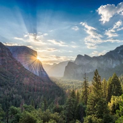 Yosemite National Park in Sierra Nevada, California