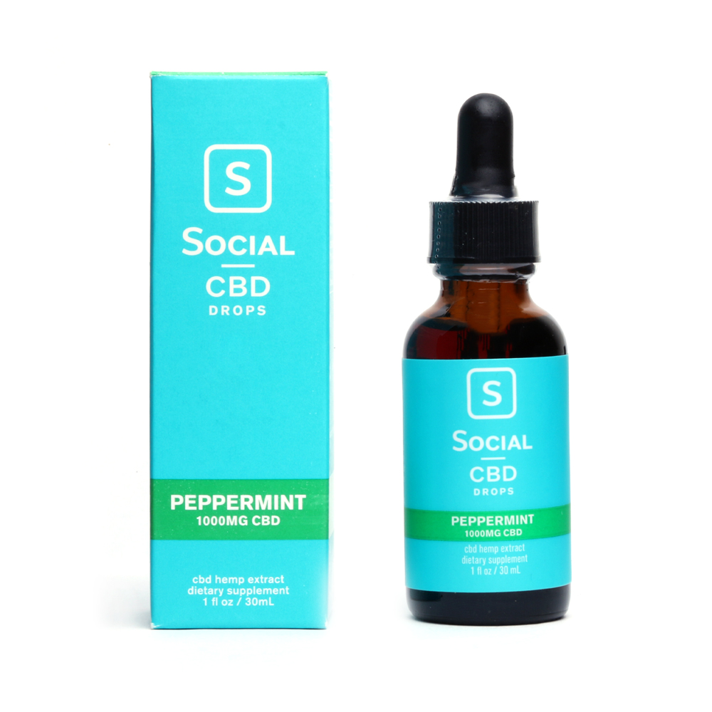 Social CBD Drops Peppermint 1000mg delivery in Los Angeles