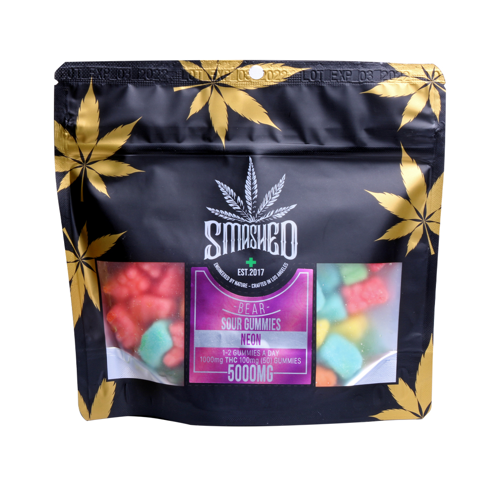 Order online Smashed Neon Sour Bear Gummies 5000mg in Los Angeles