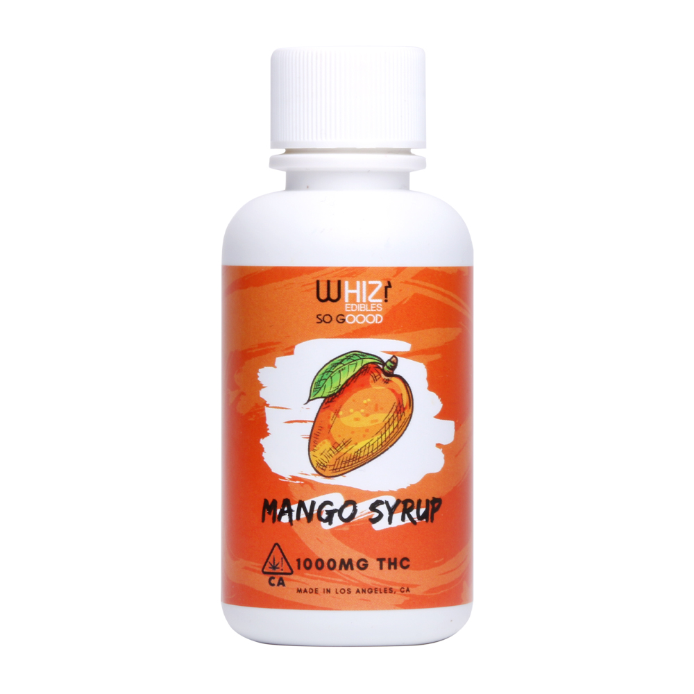 Whiz Edibles Mango Kush Syrup 1000mg THC delivery in Los Angeles
