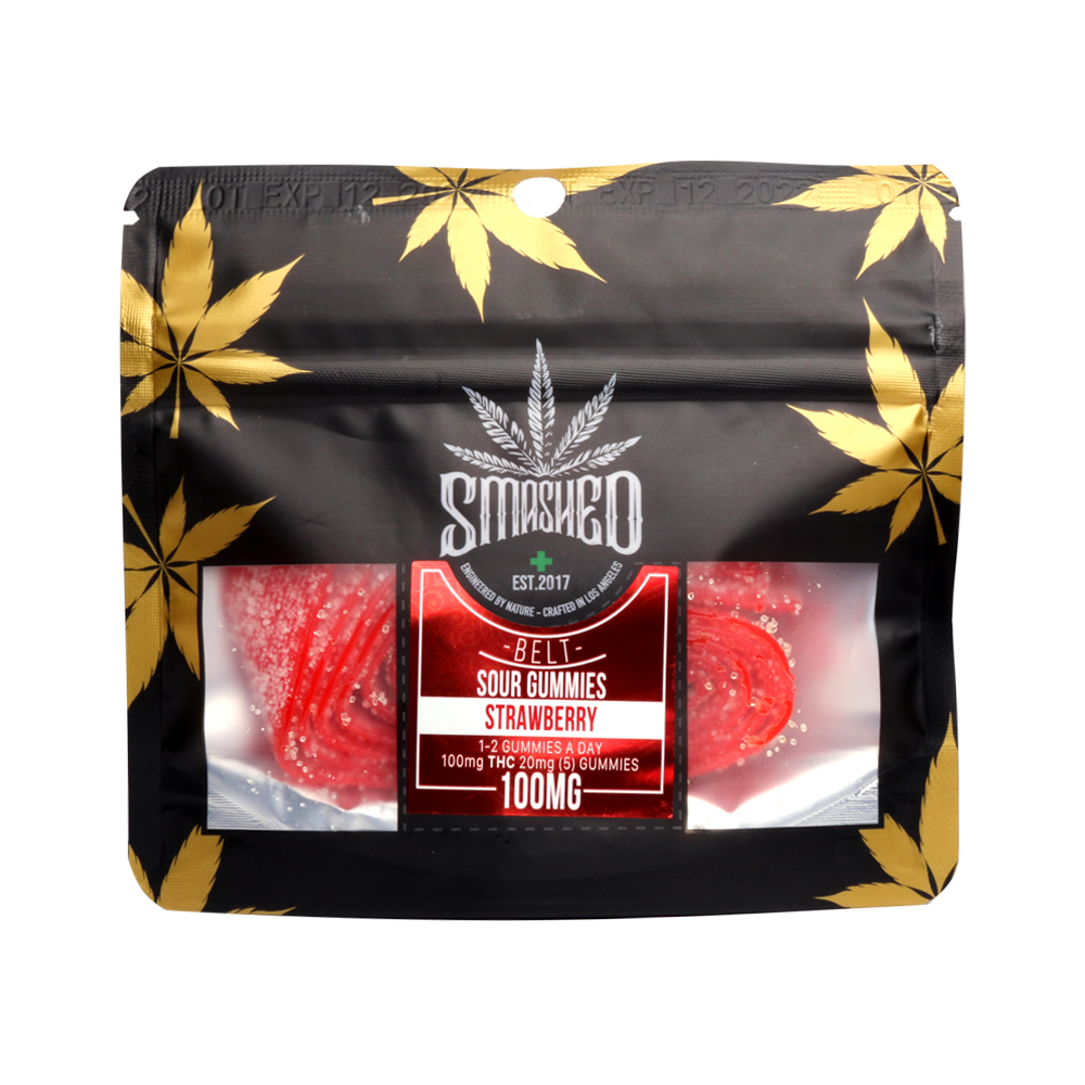 Smashed Strawberry Belts 100mg Edibles Delivery in Los Angeles