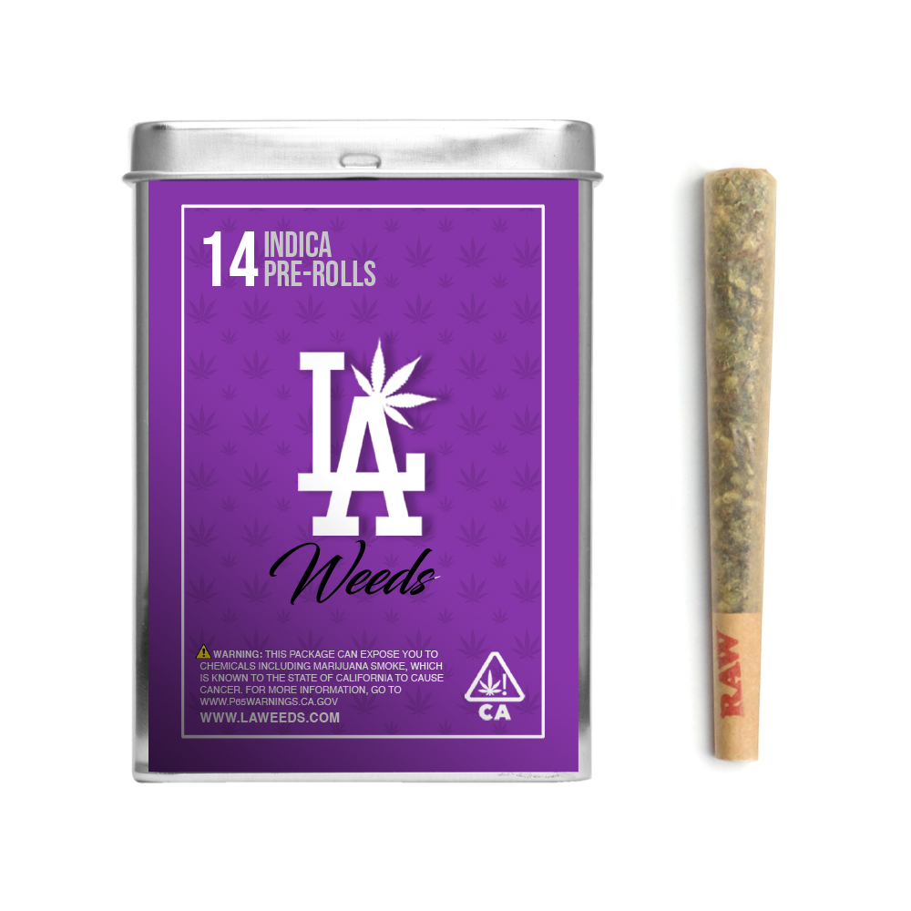LA Weeds Indica 14 Pack preroll delivery in los angeles