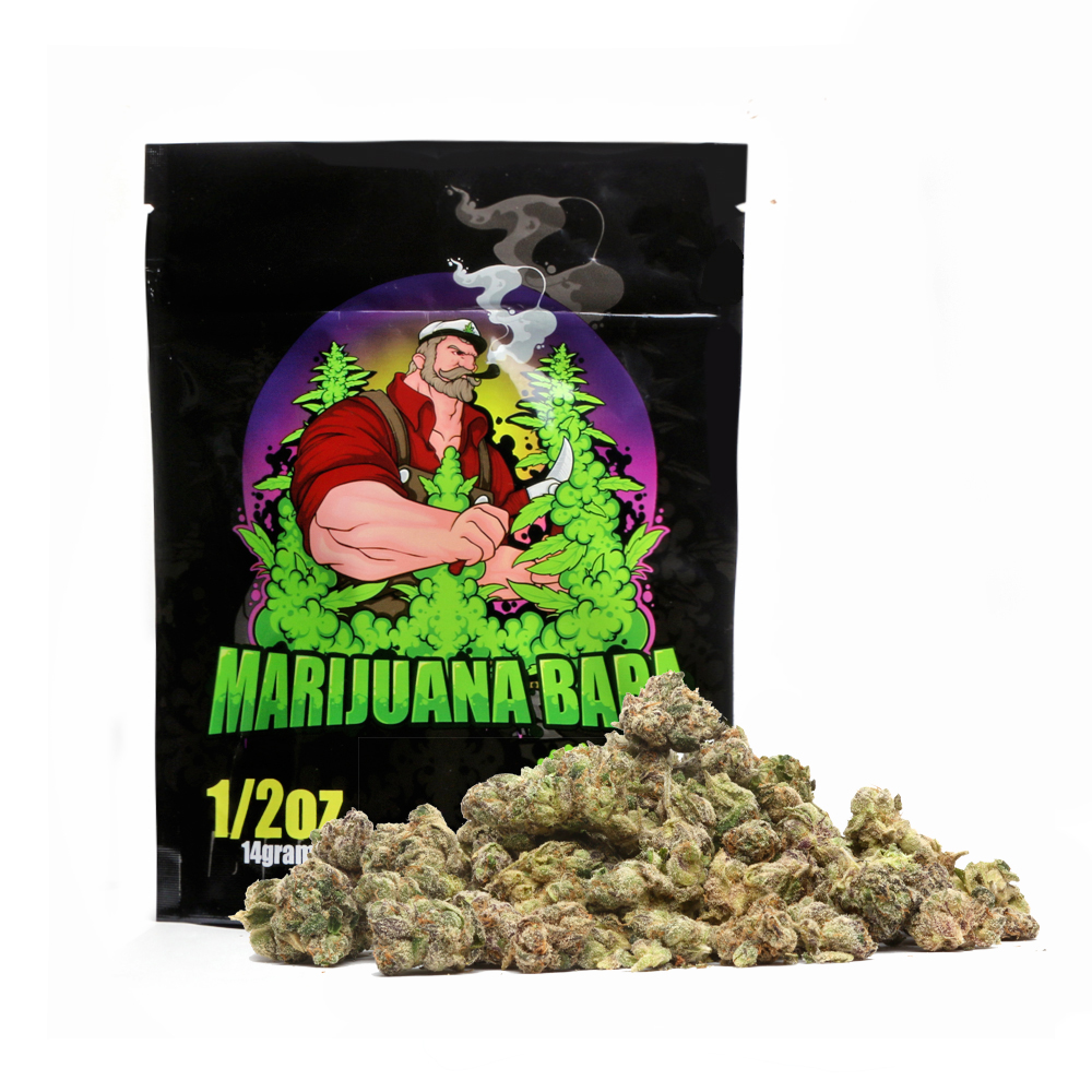 Super Runtz weed 24.3% THC - cannabis runtz sprinkled in front of the package