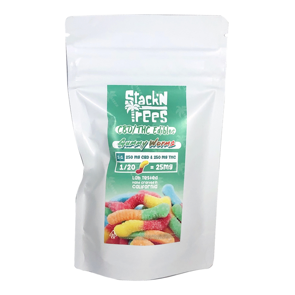 Stack'N Trees CBD/THC Edibles Gummy Worms delivery in Los Angeles