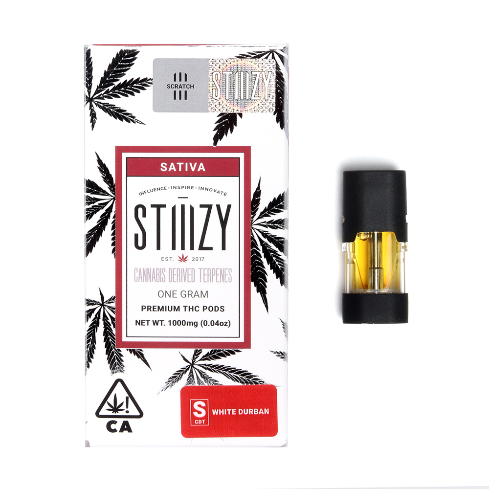 Stiiizy Premium THC Pod Cannabis Derived Terpenes White Durban 1g delivery in Los Angeles