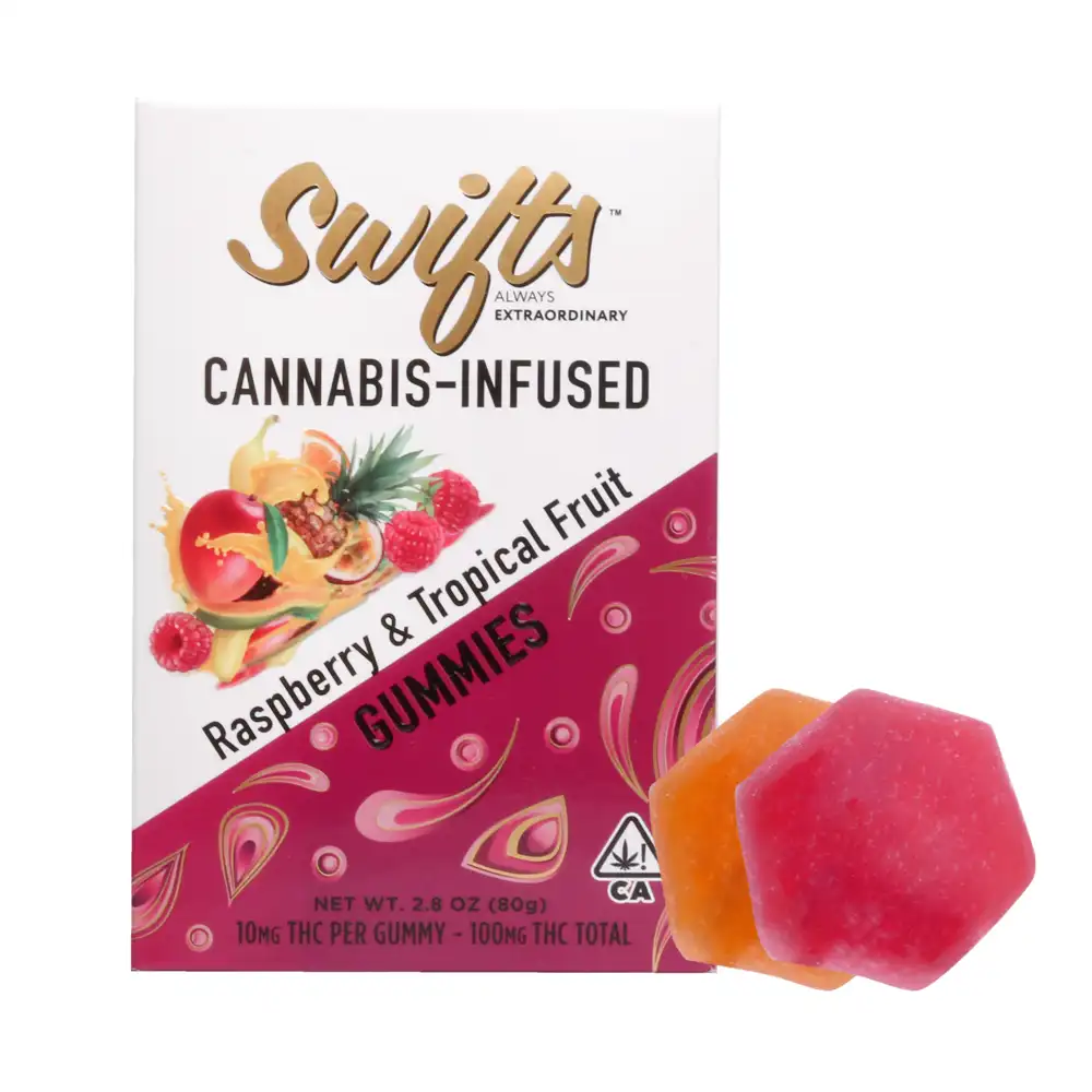 Swifts Cannabis Infused Gummies - Raspberry & Tropical Fruit