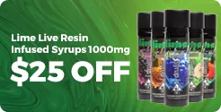 $25 OFF Lime Live Resin Infused Syrups 1000 mg