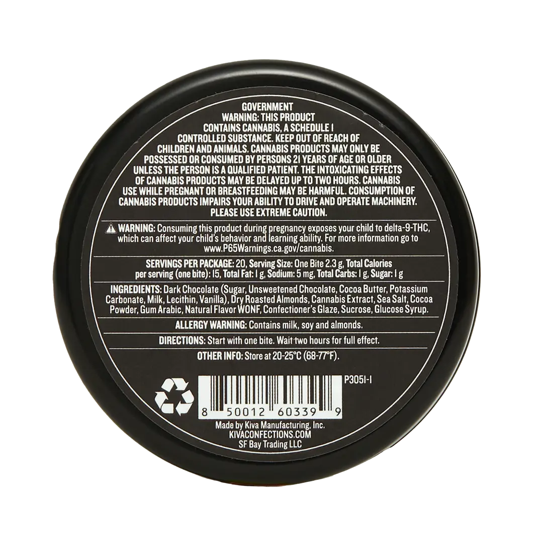 Terra Mints 100mg THC/100mg CBD - Dark Chocolate Almond