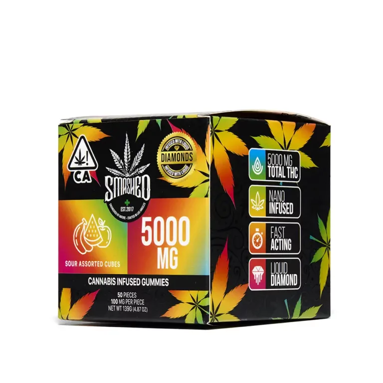 Smashed Liquid Diamond Infused Gummies 5000mg