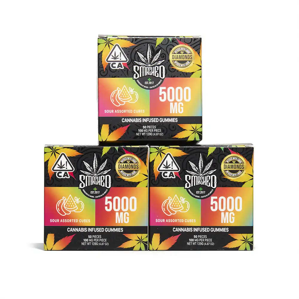 Smashed Liquid Diamond Infused Gummies 5000mg