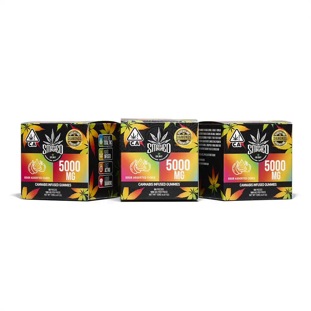 Smashed Liquid Diamond Infused Gummies 5000mg