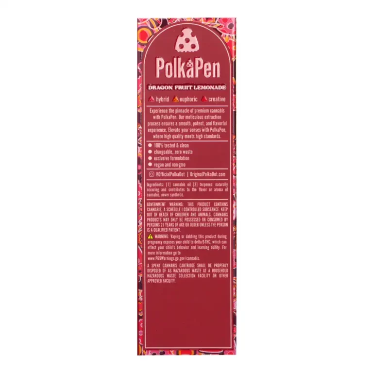 PolkaPen Liquid Diamond Live Resin THC Disposable Pen 2g