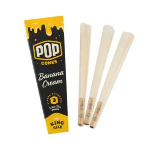 Pop Cones King Size 3 Pack with banana cream